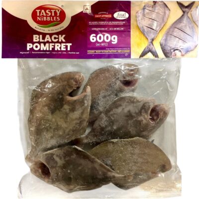 Tasty Nibbles Black Pomfret Cleaned 600 GM